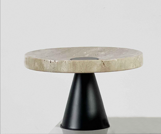 Nordic Natural Marble Rectangular Tray with Black Base