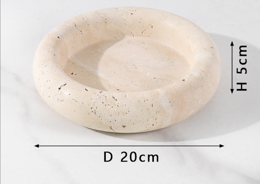 European Marble Round Tray Fruit Plate