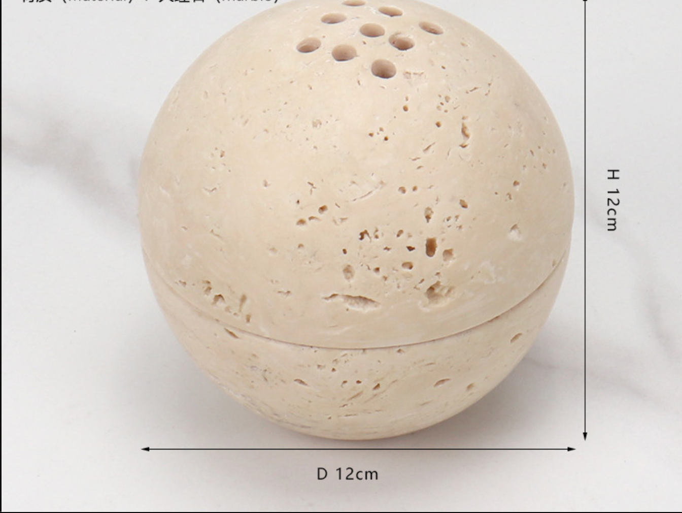 Natural Marble Aromatherapy Burner Stone Incense & Fragrance Diffuser
