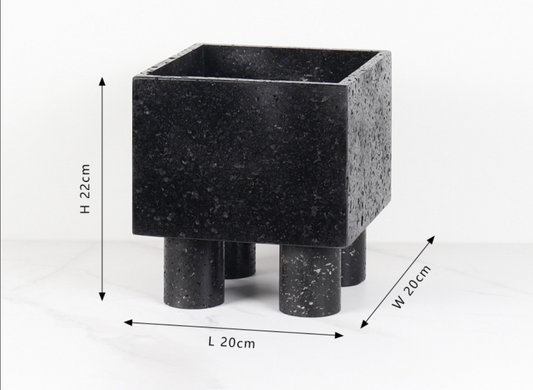 Luxury Natural Marble Flower Pot with Legs
