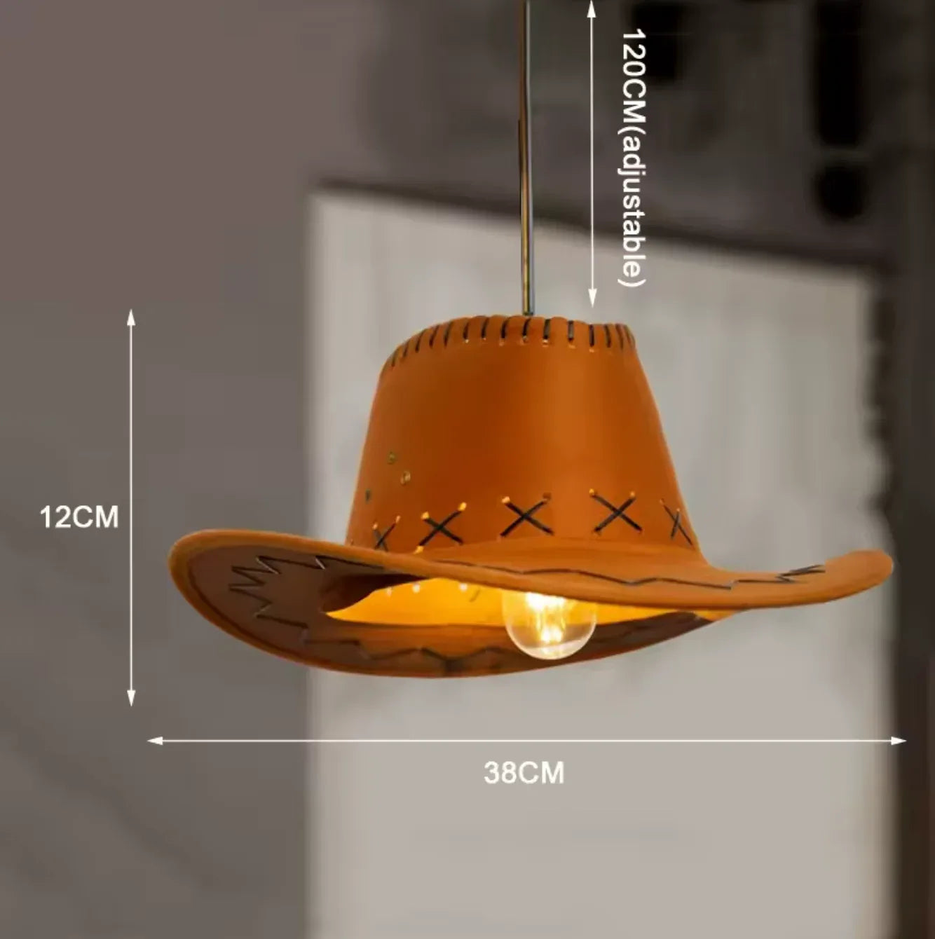Creative Cowboy Hat Pendant Lamp Ceiling Chandelier 4
