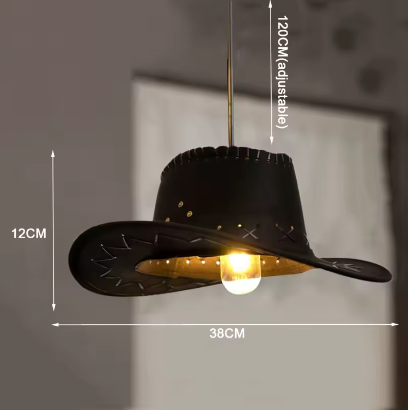 Creative Cowboy Hat Pendant Lamp Ceiling Chandelier