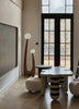 Modern Minimalist Walnut Solid Wood Floor Lamp with Dual Glass