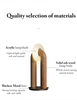 Vintage Solid Wood LED Table Lamp Dimmable Touch Control