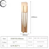 Nordic Walnut Wood Japanese Floor Lamp with Cotton Cloth Lampshade