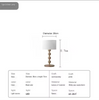 French Medieval Wabi-sabi Wooden Floor Lamp with Cloth Shade