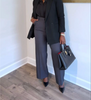 High waist wide leg dress pants for women