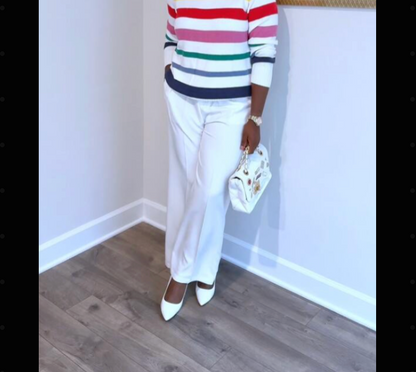 High waist wide leg dress pants for women