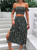 Crop Top And Split Thigh Skirt