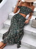 Crop Top And Split Thigh Skirt