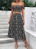 Crop Top And Split Thigh Skirt