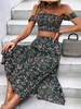 Crop Top And Split Thigh Skirt