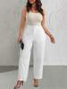 high waisted white dress pants women