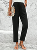 Women Tie Waist Leg Trousers