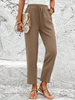 Women Tie Waist Leg Trousers