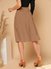 High Waisted Flare Pleated Skirt