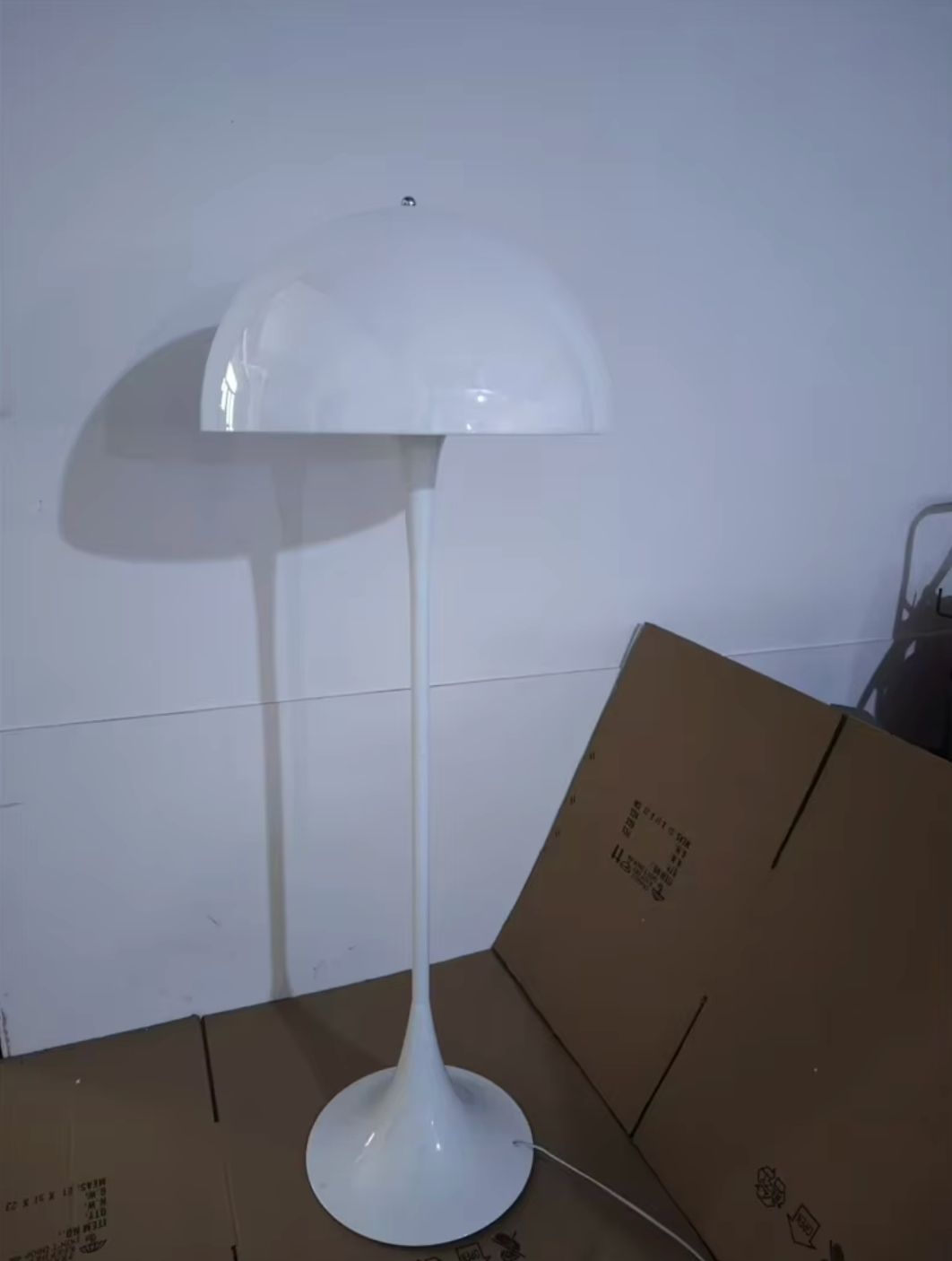 Nordic Mushroom Floor Lamp White Acrylic Danish Design