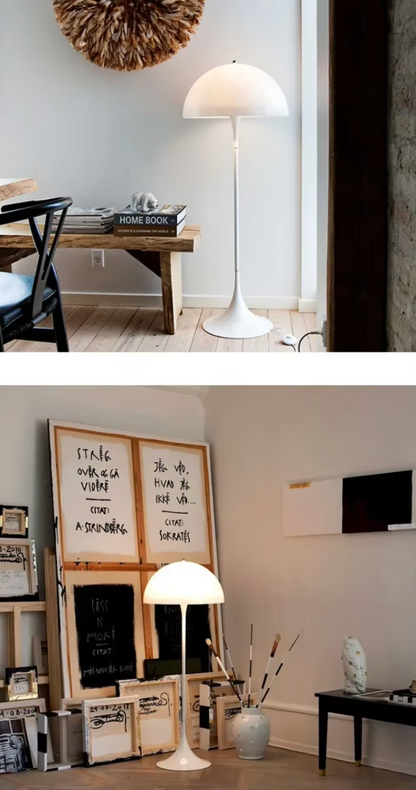 Nordic Mushroom Floor Lamp White Acrylic Danish Design