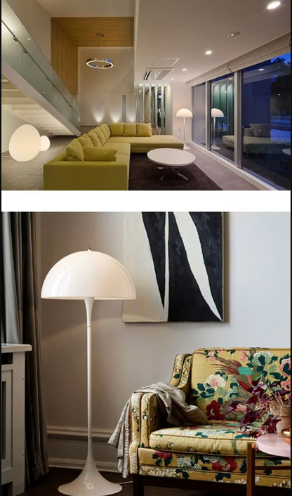 Nordic Mushroom Floor Lamp White Acrylic Danish Design