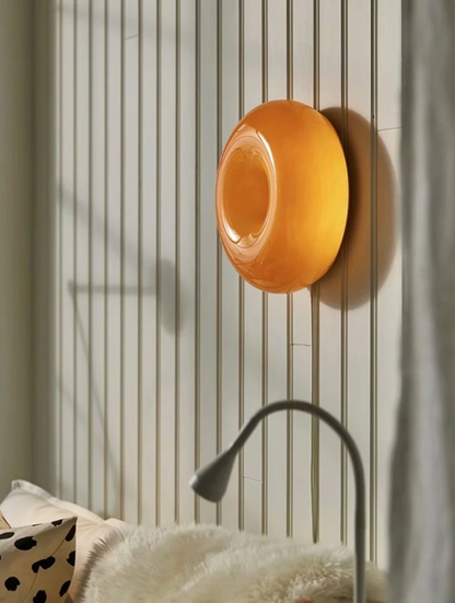 Nordic Donut Wall Lamp Bauhaus Touch Dimming Bedroom Light