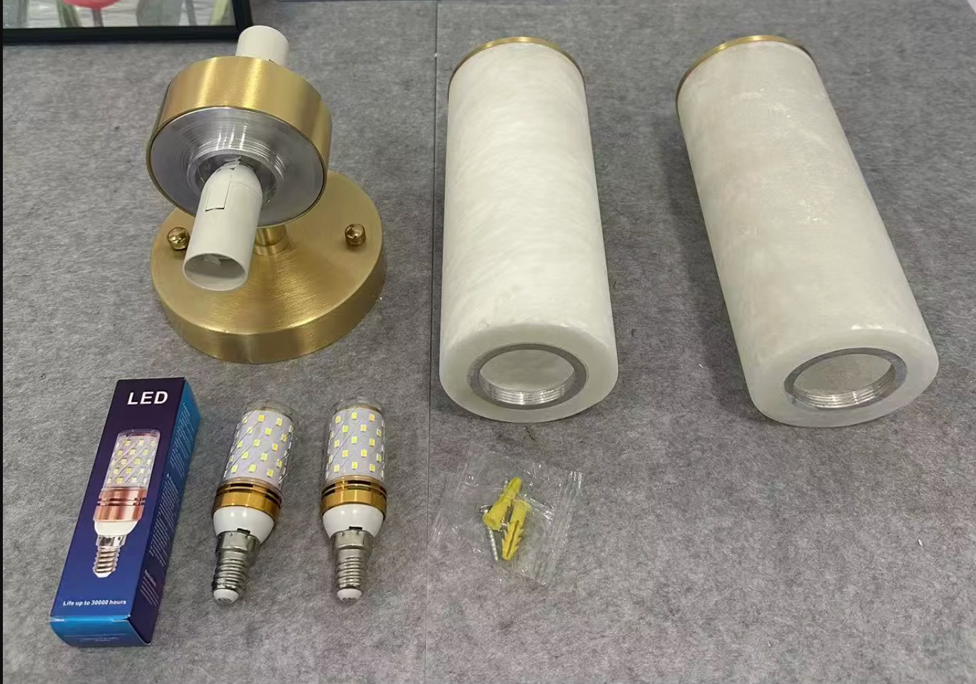 Marble Lamp Spanish Marble Solid Copper Wall Sconce