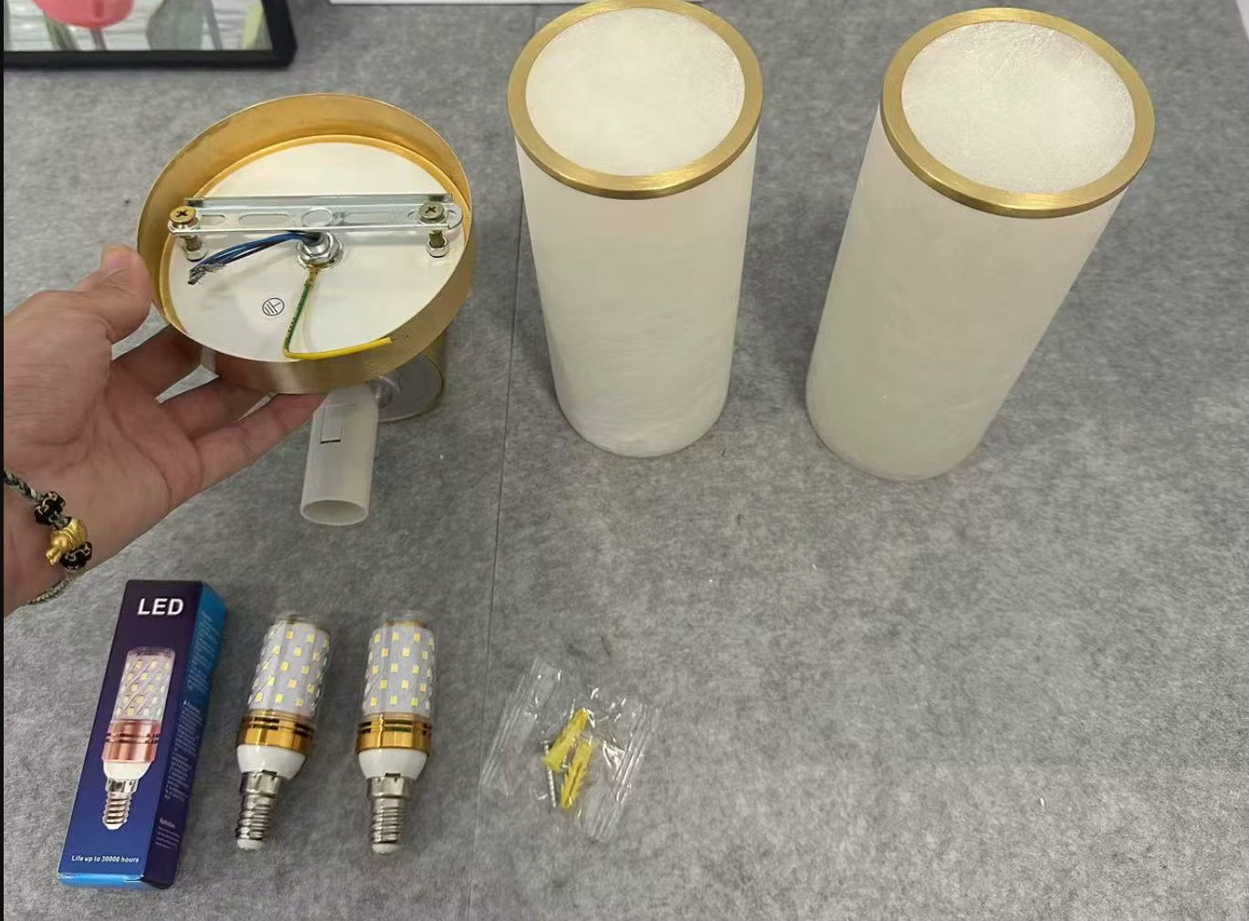 Marble Lamp Spanish Marble Solid Copper Wall Sconce