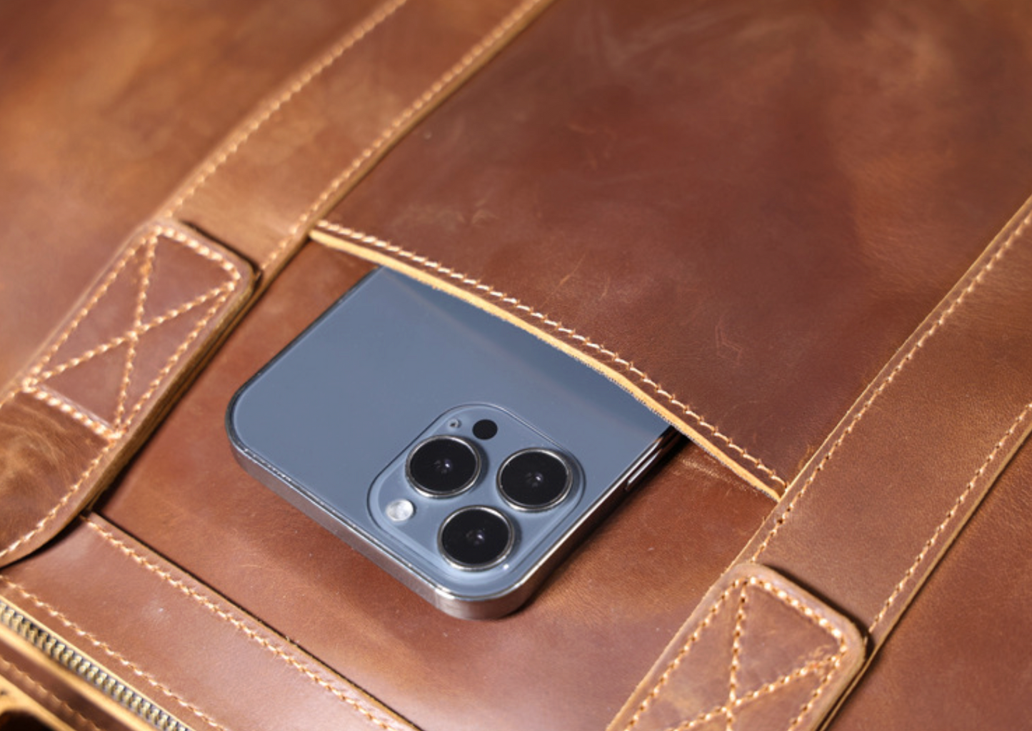 Men’s Genuine Leather Office Briefcase Bag