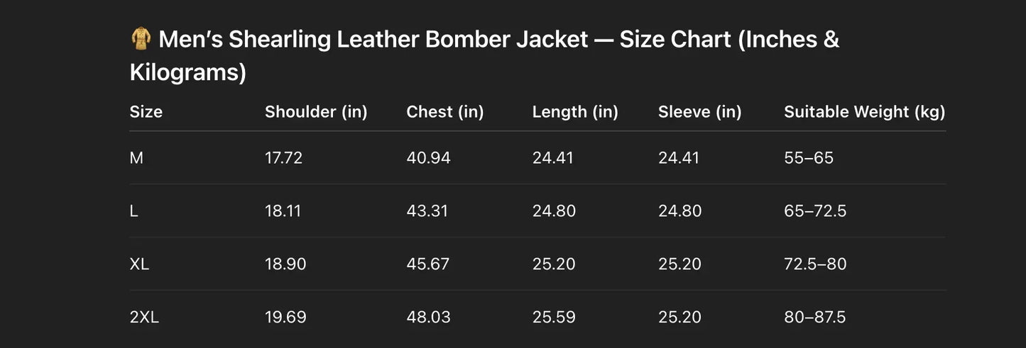 Men’s Black Leather Bomber Jacket with Real Shearling Collar