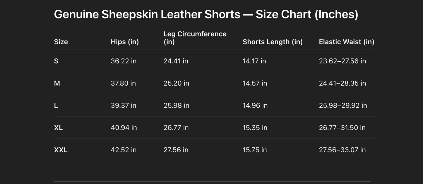 Brown Genuine Leather Shorts for Women