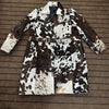 Women’s Hair-On Cowhide Long Trench Coat