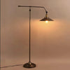 Industrial bronze boom arm floor lamp