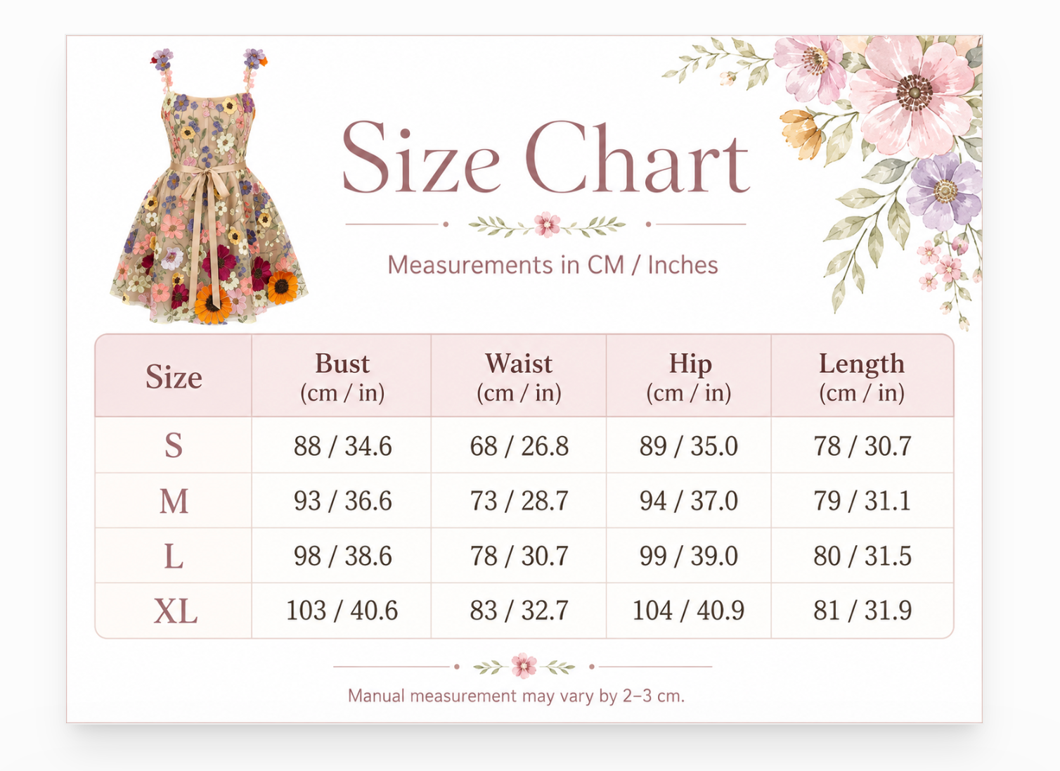 Women's mini sundresses with floral embroidery and bow waist