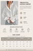 Women’s White Jacquard Cotton Shirt with Bell Sleeves