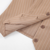 Women’s Pinstripe Two-Piece Vest and Wide-Leg Trouser Set