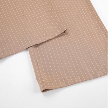 Women’s Pinstripe Two-Piece Vest and Wide-Leg Trouser Set