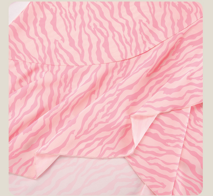 Pink Ruffle Maxi Dress with Wrap Front