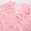 Pink Ruffle Maxi Dress with Wrap Front