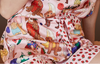 Women’s Ice Silk Pajama Set with Cute Printed Shorts