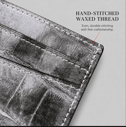 Genuine Crocodile Leather Card Holder for Men