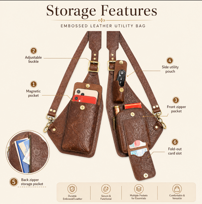 Genuine Leather Shoulder Holster Bag for Men