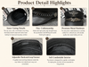 Genuine Cowhide Leather Navy Cap