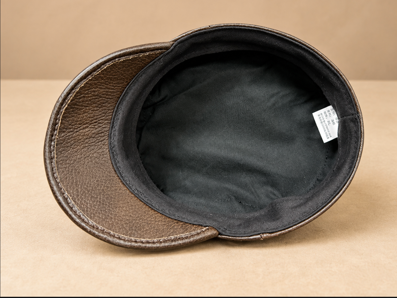 Men’s Genuine Leather Captain Hat in Cowhide