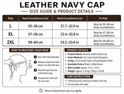Unisex Suede Sheepskin Leather Newsboy Cap