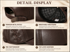 Men’s Genuine Leather Baseball Cap with Side Detail