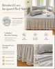 Lace Fitted Sheet with Ruffled Bed Skirt and Pillowcase