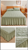 100% Cotton Quilted Bed Skirt with Padded Mattress Cover