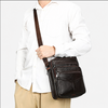 Men’s Genuine Leather Crossbody Bag with Tablet Storage