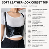 Women’s Black Corset Waist Belt with Adjustable Shoulder Straps