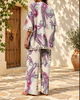 Women's Paisley Two Piece Set with Wide Leg Pants