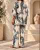 Women's Paisley Two Piece Set with Wide Leg Pants